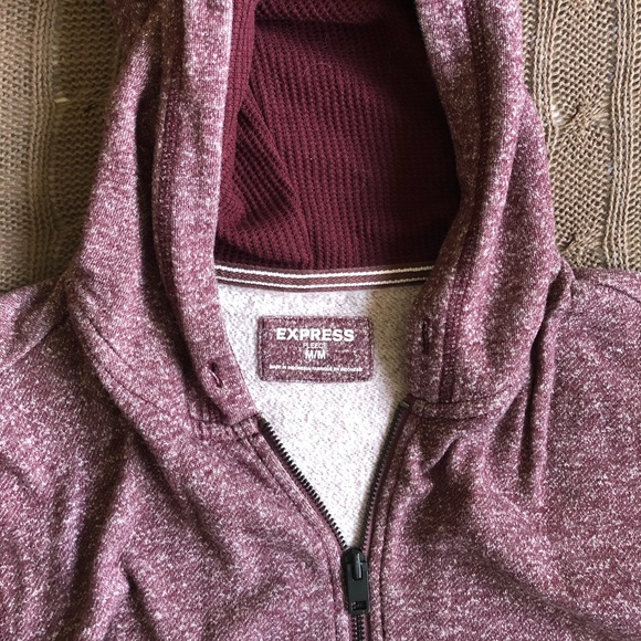 Express | Supersoft Zip Up Fleece Hoodie - Picture 4 of 5